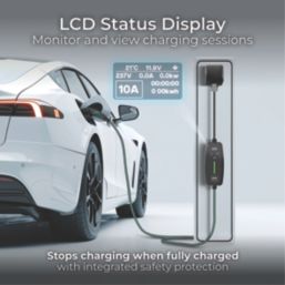 Masterplug 10A 2.3kW  Mode 2 UK 3-Pin Plug Portable EV Charger 3m