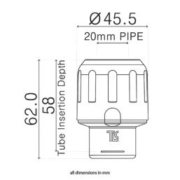 Flomasta  MDPE Stop End 20mm