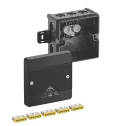 Spelsberg Black IP66 24A 5-Terminal Weatherproof Outdoor Adaptable Junction Box 87mm x 52mm x 87mm