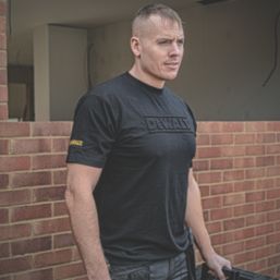 DEWALT  Short Sleeve 3D T-Shirt Black Medium 38-40" Chest