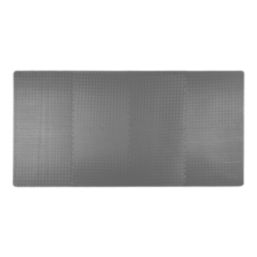 Essentials Interlocking Floor Tiles Grey 10mm 8 Pack - Screwfix