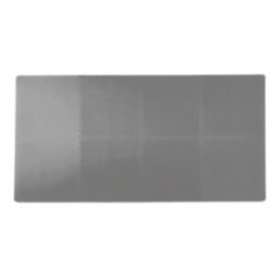 Essentials  Interlocking Floor Tiles Grey 10mm 8 Pack