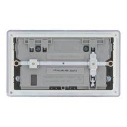 LAP  13A 2-Gang SP Switched Socket + 3A 45W 2-Outlet Type A & C USB Charger Matt Black with Black Inserts