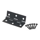 Smith & Locke Antique Black Steel Butt Hinges 75mm x 52mm 2 Pack