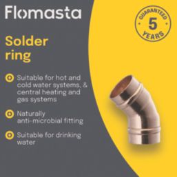 Flomasta  Copper Solder Ring Equal 135° Elbow 15mm