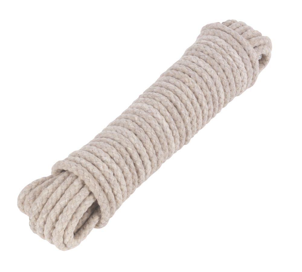 Rothley Waxed Cotton Sash Cord White 6mm x 10m Screwfix