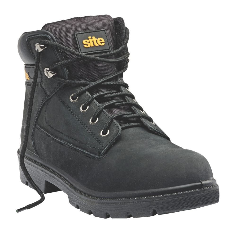 Site Marble Safety Boots Black Size 12 Screwfix