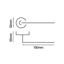 Smith & Locke Lunan Fire Rated Lever on Rose Door Handles Pair Chrome / Brushed Nickel