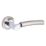 Smith & Locke Lunan Fire Rated Lever on Rose Door Handles Pair Chrome / Brushed Nickel