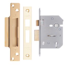 ERA  5 Lever Brass Mortice Sashlock 76mm Case - 56mm Backset