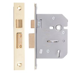 ERA  5 Lever Brass Mortice Sashlock 76mm Case - 56mm Backset