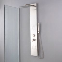 Swirl ST-88A9 Rear-Fed Brushed Stainless Steel  Panel Shower