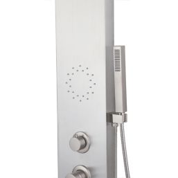 Swirl ST-88A9 Rear-Fed Brushed Stainless Steel  Panel Shower