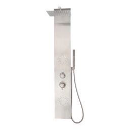 Swirl ST-88A9 Rear-Fed Brushed Stainless Steel  Panel Shower