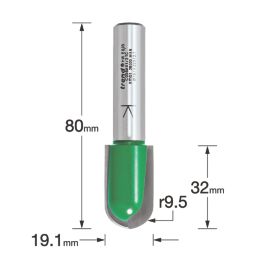 Trend C056AX1/2TC 1/2" Cove Drainer Groove Router Cutter 19mm x 32mm