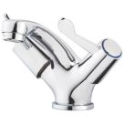 Swirl Commercial Chrome 109mm Cloakroom Lever Mono Basin Mixer Tap  With Clicker Waste