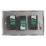 Contactum iConic 3-Gang 2-Way  Dimmer Switch  Brushed Steel