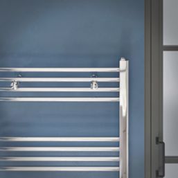 Flomasta 1000mm x 600mm 1190BTU Chrome Flat  Towel Radiator