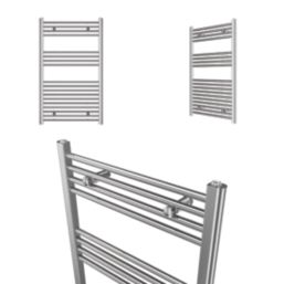 Flomasta 1000mm x 600mm 1190BTU Chrome Flat  Towel Radiator