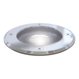 4lite  120mm Outdoor Round LED Recessed Ground Light Stainless Steel 6W 229lm