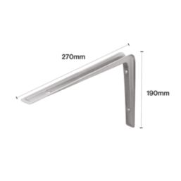 Essentials Cantilever Shelf Brackets Silver 270mm x 190mm 20 Pack