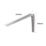 Essentials Cantilever Shelf Brackets Silver 270mm x 190mm 20 Pack