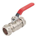 Lever Ball Valve Red 22mm