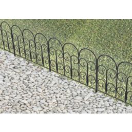 Apollo Arch Metal Garden Edging  Matt Black Powder Coated 0.46m