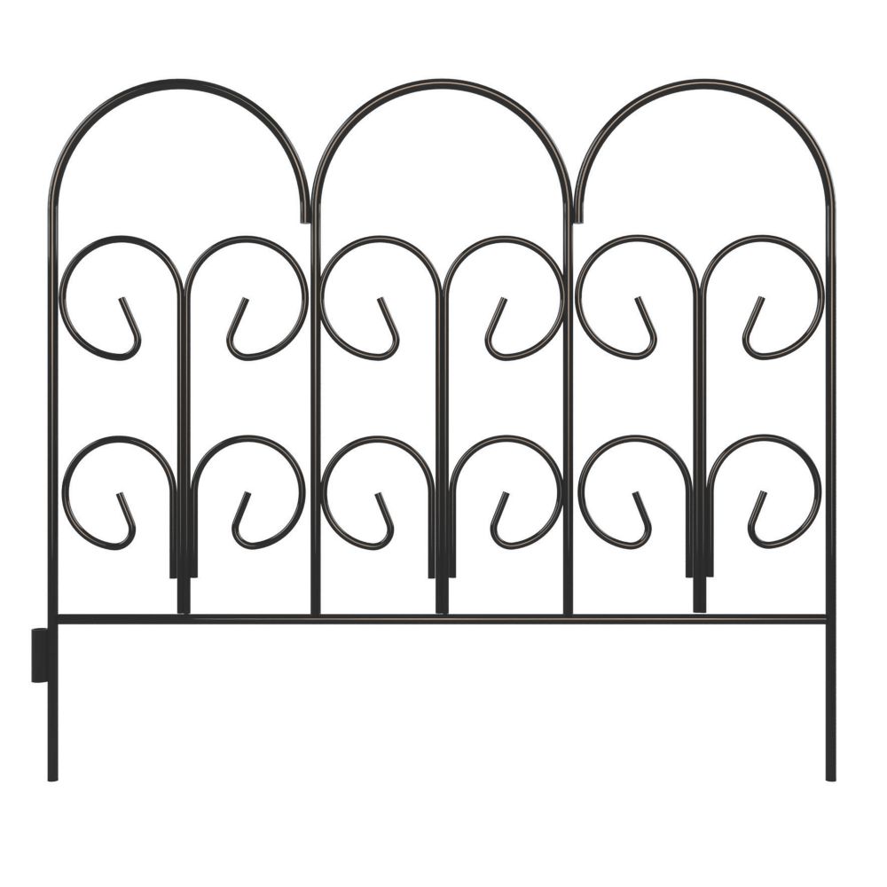 Apollo Arch Metal Garden Edging Matt Black Powder Coated 0.46m - Screwfix