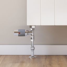 Flomasta 1/2" BSP Male Taper x 15mm Compression 81mm Chrome Radiator Valve Extender