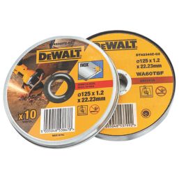 DEWALT DT42340TZ-QZ Metal Cutting Discs 125mm (5") x 22.23mm 10 Pack