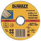 DeWalt DT42340TZ-QZ Stainless Steel Cutting Disc 5" (125mm) x 1.2 x 22.23mm 10 Pack