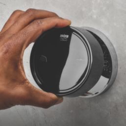 Mira Platinum Remote Dual Outlet Gravity-Pumped Thermostatic Black/Chrome Wireless Digital Shower Valve & Controller With Diverter