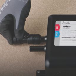 Mira Platinum Remote Dual Outlet Gravity-Pumped Thermostatic Black/Chrome Wireless Digital Shower Valve & Controller With Diverter