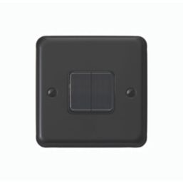 MK Contoura 10A 2-Gang 2-Way Switch  Black with Colour-Matched Inserts