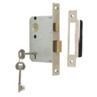 ERA  3 Lever Chrome Mortice Sashlock 76mm Case - 56mm Backset