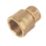 Flomasta  Brass Compression Adapting Female Coupler 15mm x 3/4"