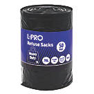 L-PRO Black Bin Liners 70Ltr 50 Pack