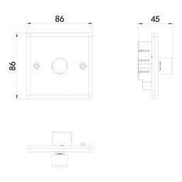 LAP  1-Gang 2-Way LED Dimmer Switch  Polished Chrome with Colour-Matched Inserts