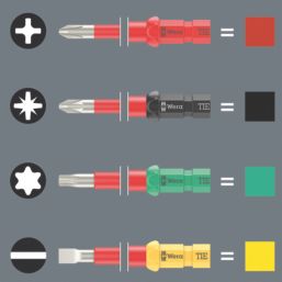 Wera Kraftform Kompakt Extra Slim 1 Tool Finder VDE Interchangeable Insulated Screwdriver Set 17 Pieces