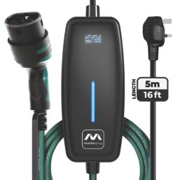 Masterplug 10A 2.4kW  Mode 2 Type 2 Plug Portable EV Charger 5m