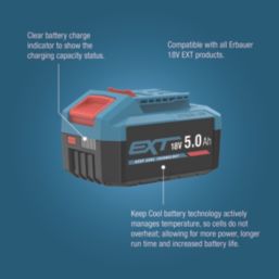 Erbauer ERI1100BAT 18V 5.0Ah Li-Ion EXT Battery
