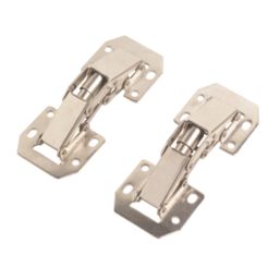 Nickel 90° Easy Mount Hinges 105mm 2 Pack