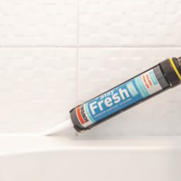 Soudal Stay Fresh Acetoxy Anti-Mould Sanitary Silicone Sealant White 290ml