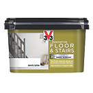 V33  Satin White Acrylic Renovation Floor & Stairs Paint 2Ltr