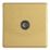 Contactum Lyric 1-Gang Female Coaxial TV Socket Brushed Brass with Black Inserts