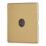 Contactum Lyric 1-Gang Female Coaxial TV Socket Brushed Brass with Black Inserts