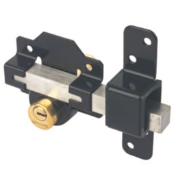 GateMate Black Double Long Throw Lock 50mm 154mm