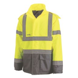 Scruffs  Hi-Vis Jacket Yellow / Navy Medium 47" Chest