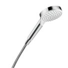 Hansgrohe Crometta Shower Handset Chrome/White 100mm x 160mm